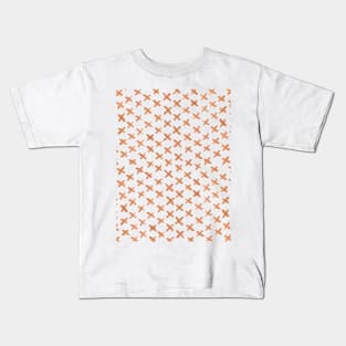 Watercolor x pattern - orange Kids T-Shirt